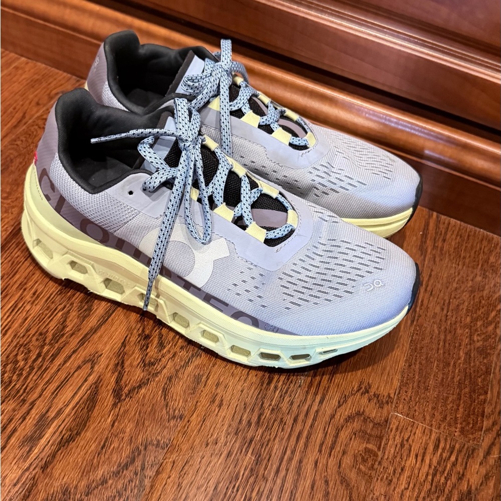 On Running Sneakers in Gray and Light Yellow
